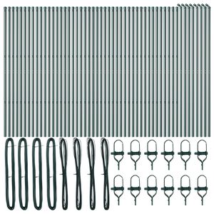 vidaXL Plotov&yacute; sloupek. 52 pcs Zelen&aacute; 3,2 x 3,2 x 150 cm