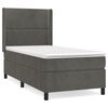 vidaXL Box spring postel s matrac&iacute; tmavě &scaron;ed&aacute; 90x200 cm samet