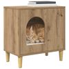 vidaXL Kočič&iacute; dům Uměleck&yacute; dub 51 x 30 x 52 cm kompozitn&iacute; dřevo