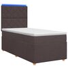 vidaXL Postel boxspring s matrac&iacute; Tmavě hněd&aacute; 90 x 190 cm Textil