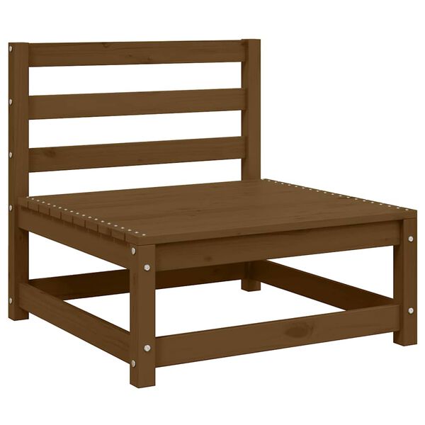 vidaXL Zahradní středová pohovka krémové podušky masivní borovice