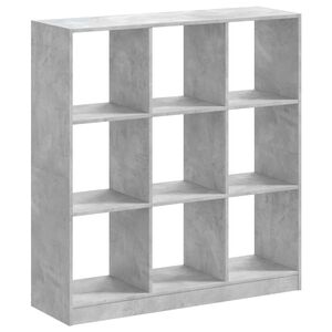vidaXL Knihovna betonově &scaron;ed&aacute; 102 x 32 x 108 cm kompozitn&iacute; dřevo