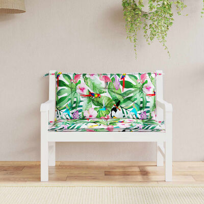 vidaXL Podušky na zahradní lavici 2 ks vícebarevné 100x50x7 cm textil