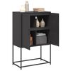 vidaXL Skř&iacute;ň highboard čern&aacute; 68,5 x 38,5 x 107 cm ocel