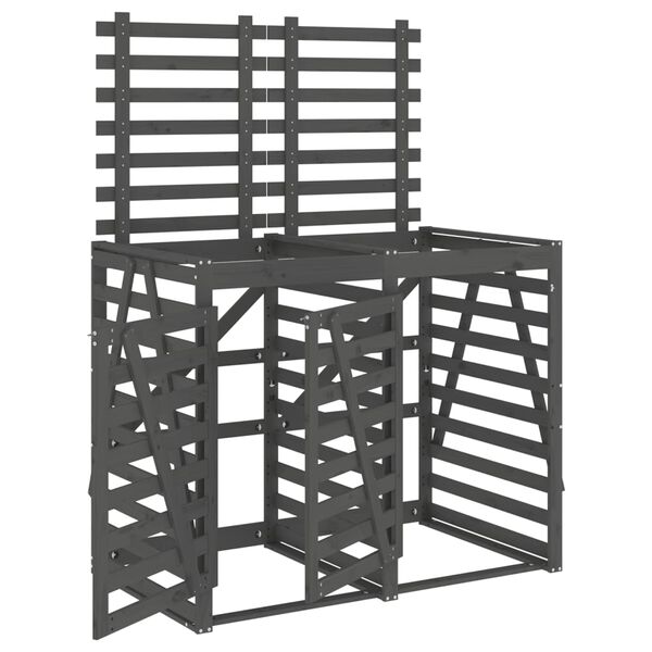 vidaXL &Uacute;ložn&yacute; box na dvě popelnice &scaron;ed&yacute; masivn&iacute; borov&eacute; dřevo