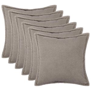 vidaXL Povlak na pol&scaron;t&aacute;ř 6 pcs HOUTEN Světle &scaron;ed&aacute; 30 x 30 cm Boucl&eacute;
