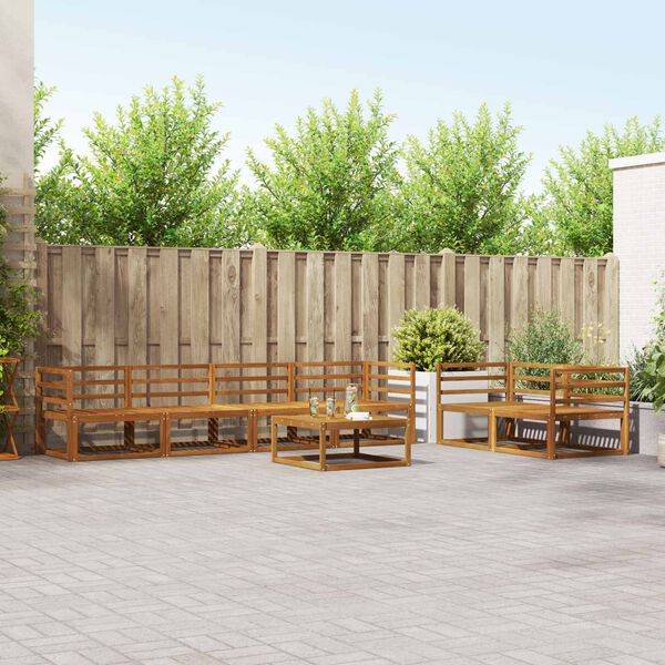 vidaXL Venkovn&iacute; pohovkov&aacute; souprava 7 pcs Př&iacute;rodn&iacute;