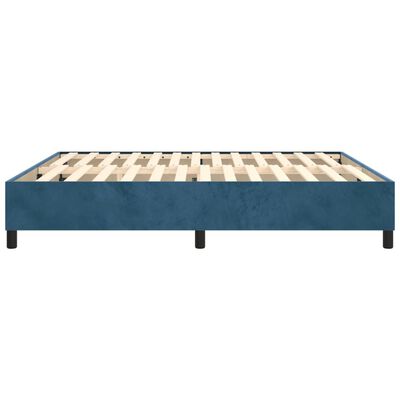 vidaXL Rám postele tmavě modrý 200 x 200 cm samet