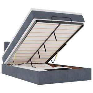 vidaXL Osmansk&yacute; postel s matrac&iacute; tmavě &scaron;ed&aacute; 120x190 cm samet