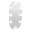 vidaXL Zrcadlo s LED světly 80 x 40 cm sklo ov&aacute;ln&eacute;