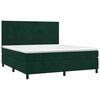 vidaXL Box spring postel s matrac&iacute; tmavě zelen&aacute; 180x200 cm samet