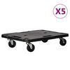 vidaXL Přepravn&iacute; voz&iacute;ky 5 ks čern&eacute; 58 x 38 x 12 cm polypropylen
