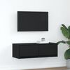 vidaXL TV skř&iacute;ňka Čern&yacute; dub 80x31x25,5 cm Dřevěn&aacute; konstrukce