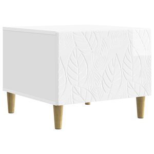 vidaXL Konferenčn&iacute; stolek B&iacute;l&aacute; s vysok&yacute;m leskem 50 x 49 x 40 cm