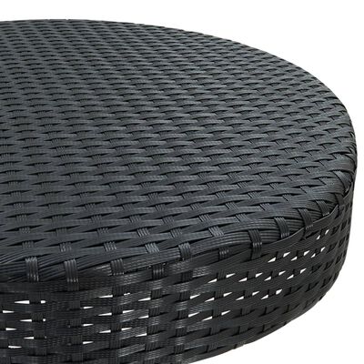 vidaXL Zahradní stůl černý 60,5 x 106 cm polyratan