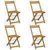 vidaXL Skl&aacute;dac&iacute; zahradn&iacute; židle 4 pcs Př&iacute;rodn&iacute; 40 x 53 x 80 cm