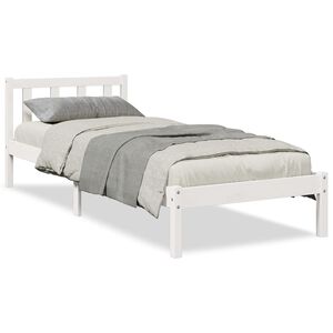 vidaXL Prodloužen&yacute; r&aacute;m postele bez matrace b&iacute;l&yacute; 80 x 210 cm borovice