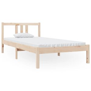 vidaXL R&aacute;m postele masivn&iacute; dřevo 90 x 190 cm Single
