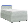 vidaXL Postel boxspring s matrac&iacute; Světle &scaron;ed&aacute; 120 x 200 cm Samet