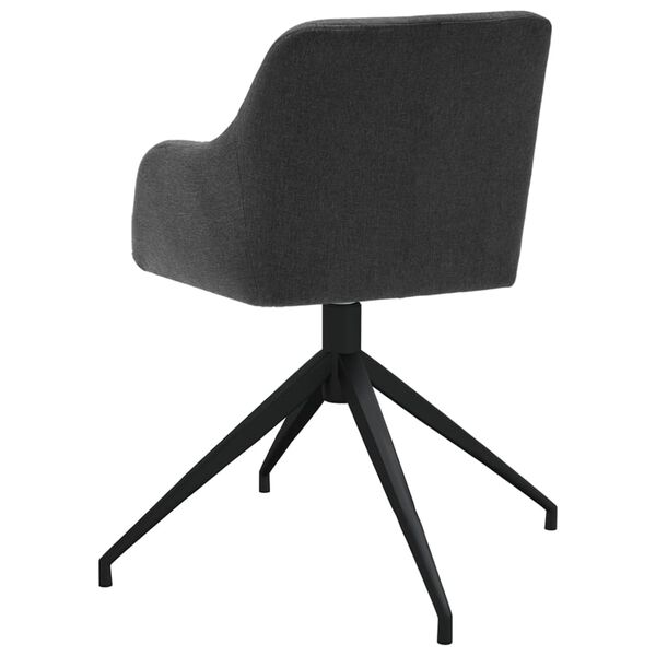 vidaXL Otočn&eacute; j&iacute;deln&iacute; židle 4 ks tmavě &scaron;ed&eacute; textil