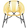 vidaXL Sada zahradních židlí 3 ks černá a žlutá z polyratanu