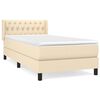 vidaXL Box spring postel s matrac&iacute; kr&eacute;mov&aacute; 100 x 200 cm textil