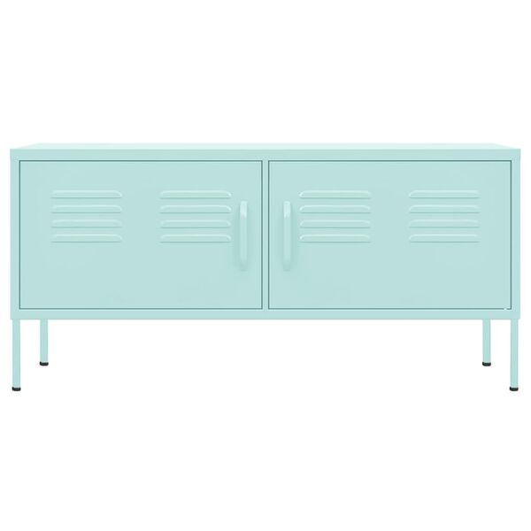 vidaXL TV skříňka mátová 105 x 35 x 50 cm ocel