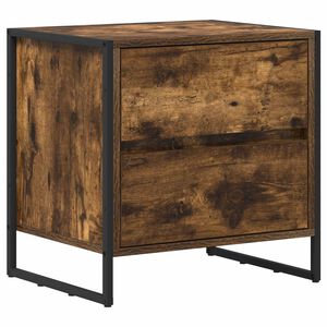 vidaXL Nočn&iacute; stolek Kouřov&yacute; dub 50 x 39.5 x 50 cm Kompozitn&iacute; dřevo