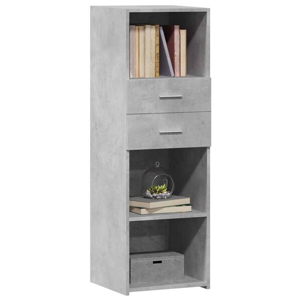 vidaXL Skř&iacute;ň highboard betonově &scaron;ed&aacute; 40x42,5x124 cm kompozitn&iacute; dřevo