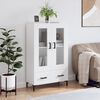 vidaXL Skř&iacute;ň highboard b&iacute;l&aacute; 69,5 x 31 x 115 cm kompozitn&iacute; dřevo