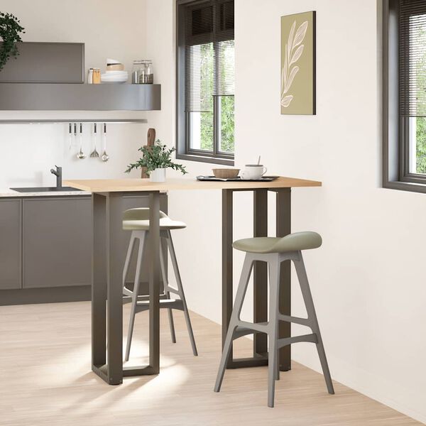 vidaXL Nohy barového stolu ve tvaru T, 2 ks, černé, 50 x 35 x (110-111) cm, ocel