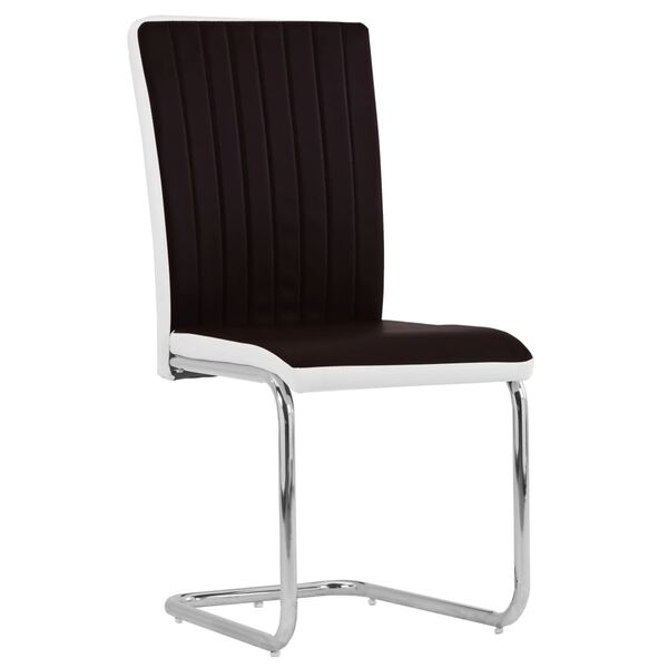 vidaXL Konzolov&eacute; j&iacute;deln&iacute; židle 2 ks hněd&eacute; uměl&aacute; kůže