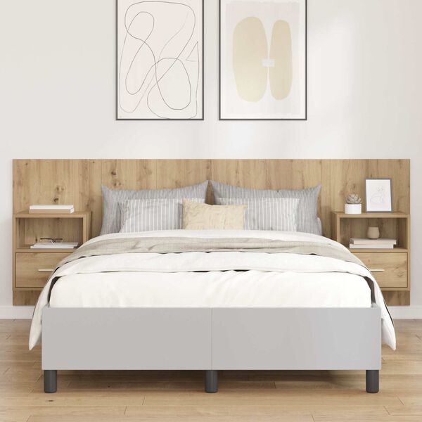 vidaXL Hlavov&aacute; č&aacute;st s kabinetem 3 pcs Artisanov&yacute; dub kompozitn&iacute; dřevo