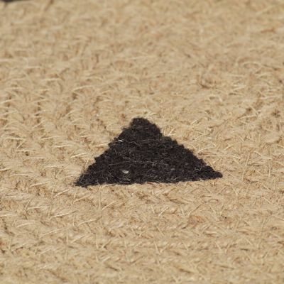 vidaXL Ručně vyrobený koberec z juty s trojúhelníkovým potiskem 150 cm