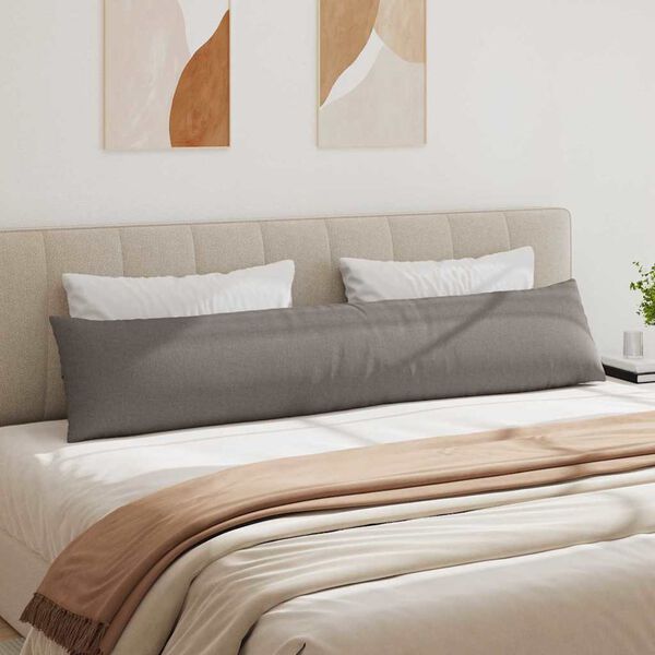 vidaXL Pohovkové polštáře 2 pcs Taupe 200 x 40 cm textil