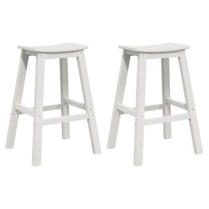 vidaXL Barov&aacute; stolička 2 ks B&iacute;l&aacute; 52 x 43 x 73,5 cm HDPE