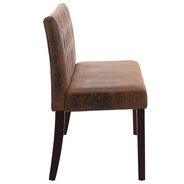 vidaXL Lavice 148,5 cm hněd&aacute; uměl&aacute; semi&scaron;ov&aacute; kůže