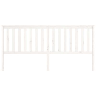 vidaXL Čelo postele bílé 206 x 6 x 101 cm masivní borovice