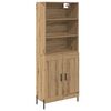 vidaXL Vysok&yacute; bufet Artisanov&yacute; dub 69,5 x 32,5 x 180 cm