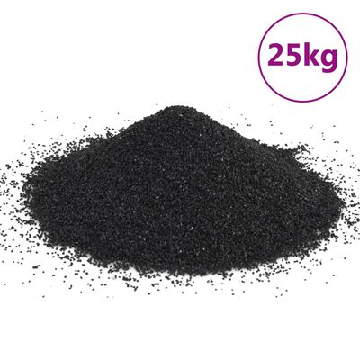 vidaXL Akvarijní písek 25 kg černý 0,2–2 mm