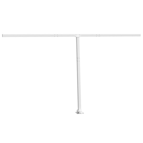 vidaXL Sada sloupků pro markýzu bílá 450 x 245 cm železo