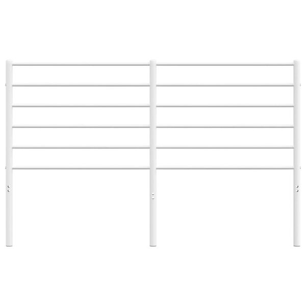 vidaXL Kovov&eacute; čelo postele b&iacute;l&eacute; 140 cm