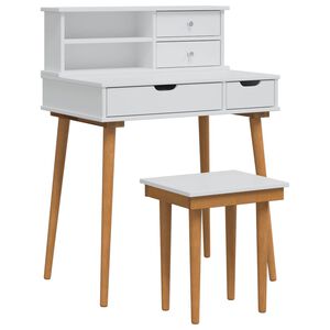 vidaXL Sada toaletn&iacute;ho stolu FAUSKE 3 ks B&iacute;l&aacute; 76 x 50 x 103,5 cm