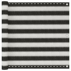 vidaXL Balk&oacute;nov&aacute; z&aacute;stěna HDPE 90 x 500 cm antracitovo-b&iacute;l&aacute;