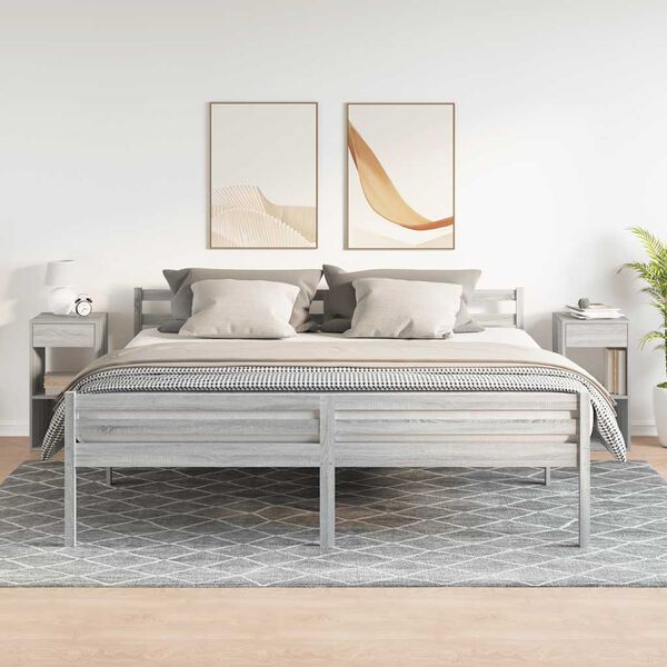 vidaXL Nočn&iacute; stolky se z&aacute;suvkou 2 ks &scaron;ed&yacute; sonoma 35x34x66,5 cm