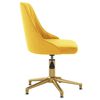 vidaXL Otočn&eacute; j&iacute;deln&iacute; židle 4 ks žlut&eacute; samet