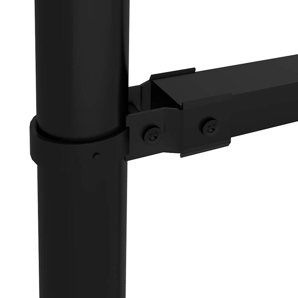 vidaXL Zahradní plot s kopím nahoře ocelový 181 x 100 cm černý