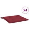vidaXL Podu&scaron;ky na zahradn&iacute; židli 4 ks v&iacute;nov&eacute; 40x40x4 cm l&aacute;tka oxford