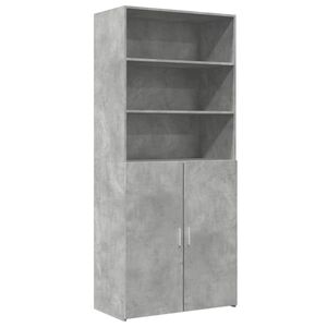 vidaXL Skř&iacute;ň highboard betonově &scaron;ed&aacute; 80x42,5x185 cm kompozitn&iacute; dřevo