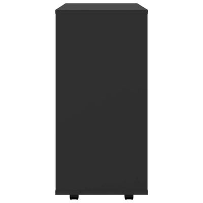 vidaXL Skříňka na kolečkách černá 60 x 35 x 75 cm dřevotříska